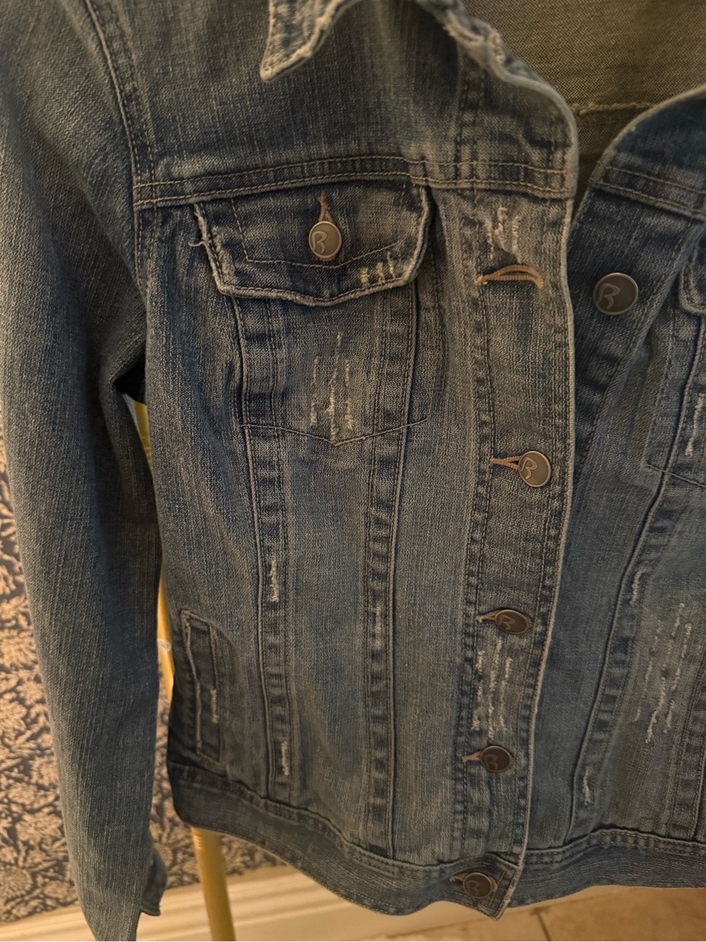 Vintage Y2K Rubbish Distressed Denim Jacket L - Picture 2 of 4